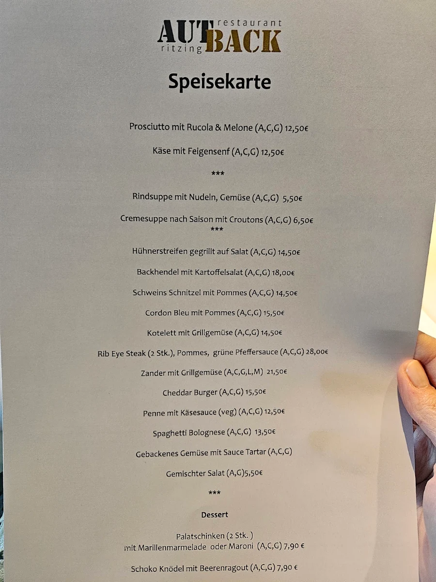 Speisekarte photo 1