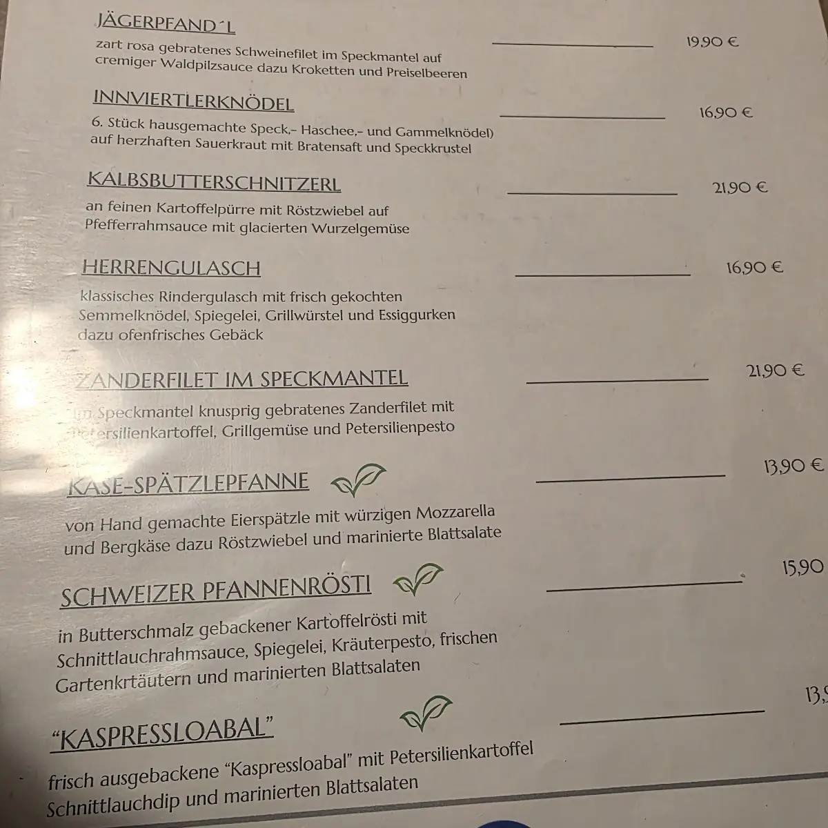 Speisekarte photo 1