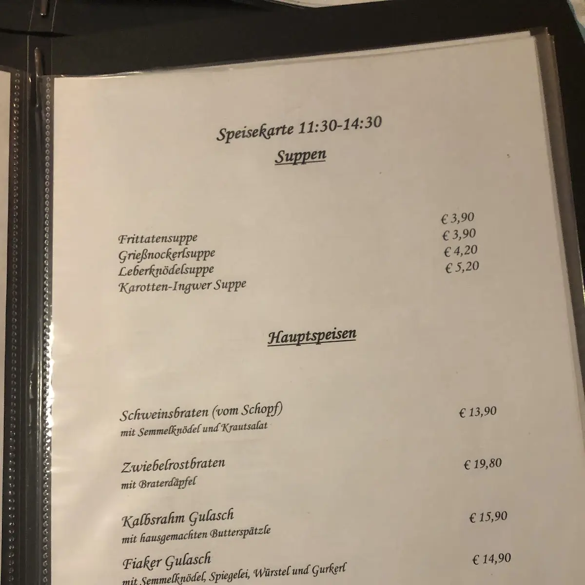 Speisekarte photo 3