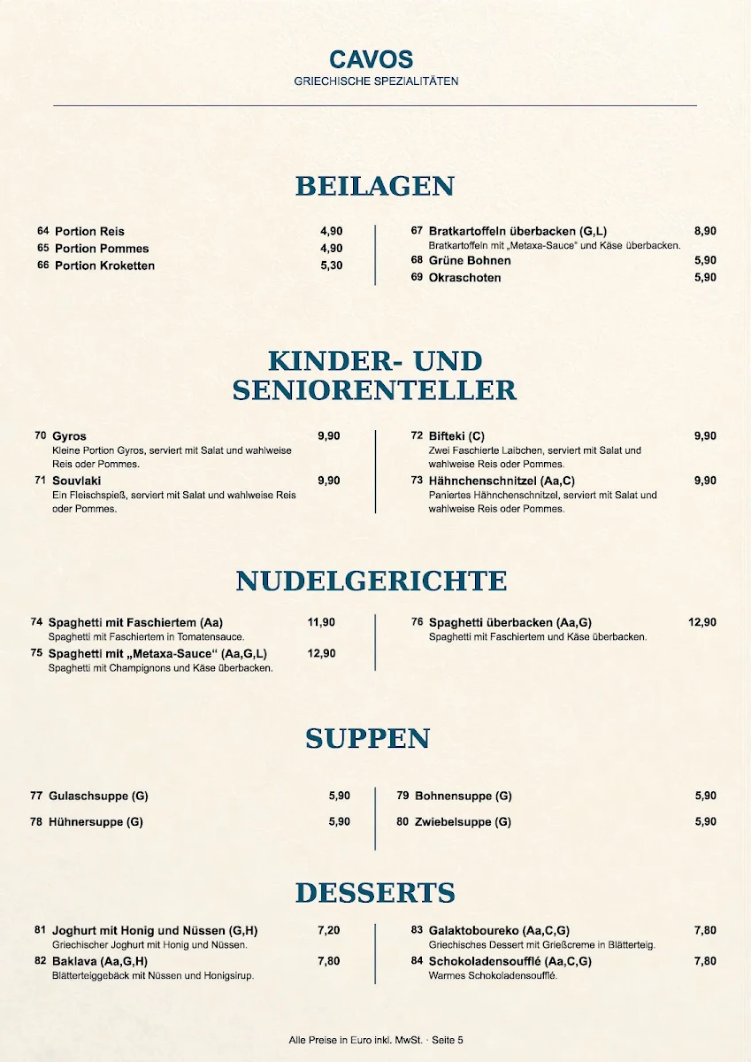 Speisekarte photo 7