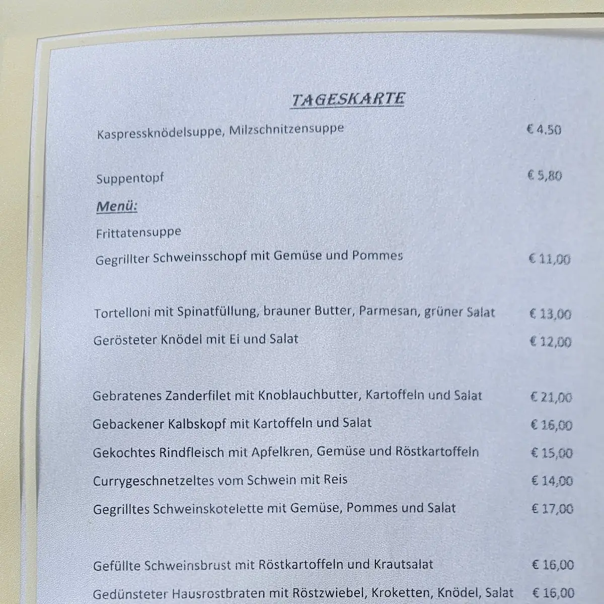Speisekarte photo 3