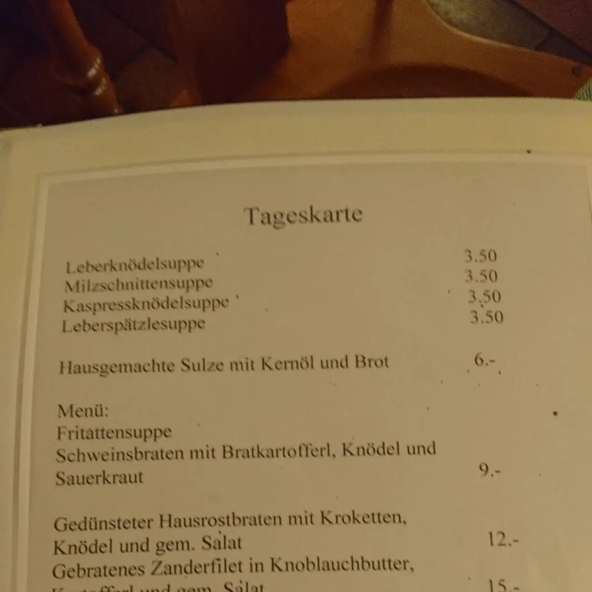 Speisekarte photo 5