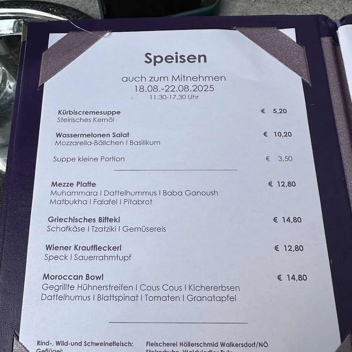 Speisekarte photo 2