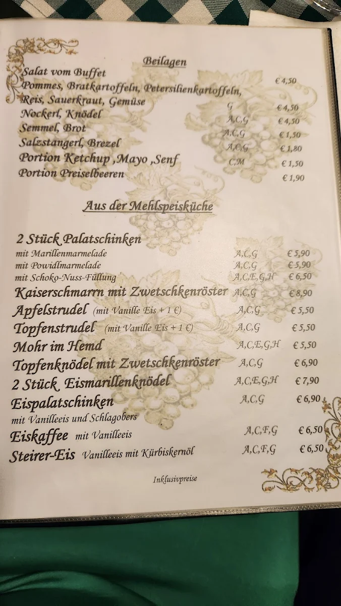 Speisekarte photo 1