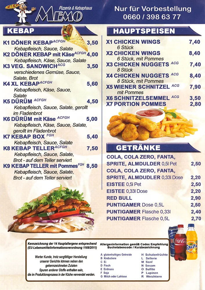 Speisekarte photo 1