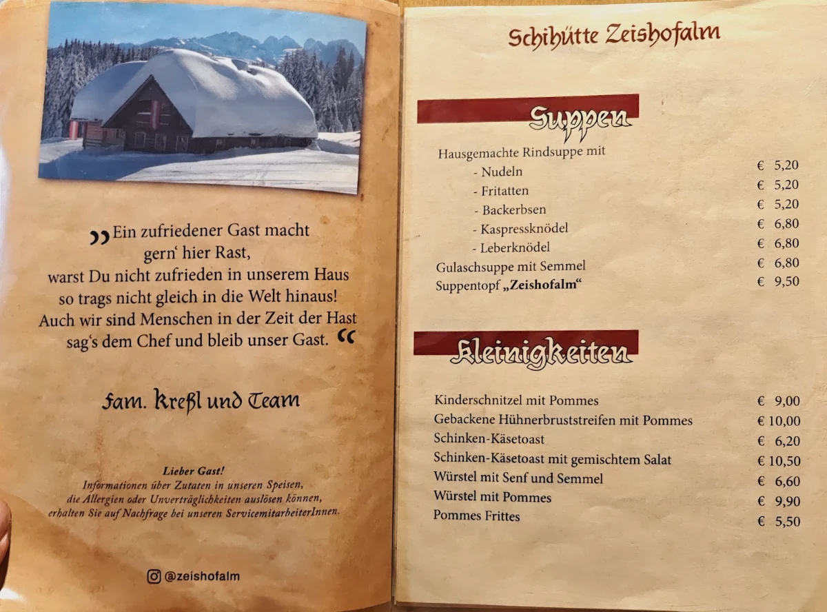 Speisekarte photo 2