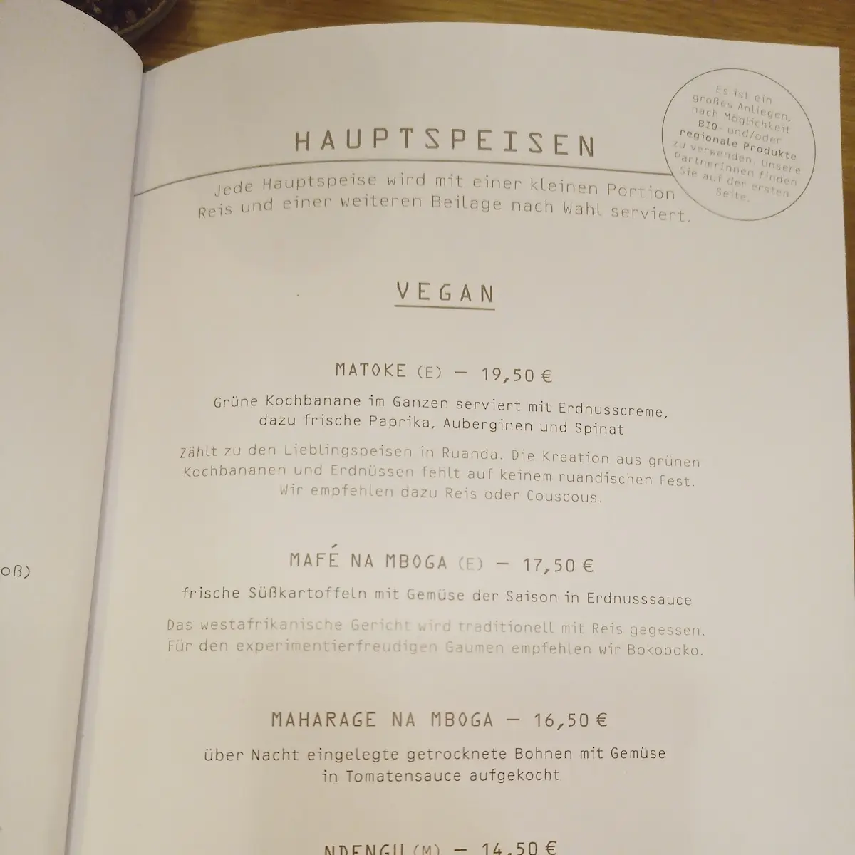 Speisekarte photo 2