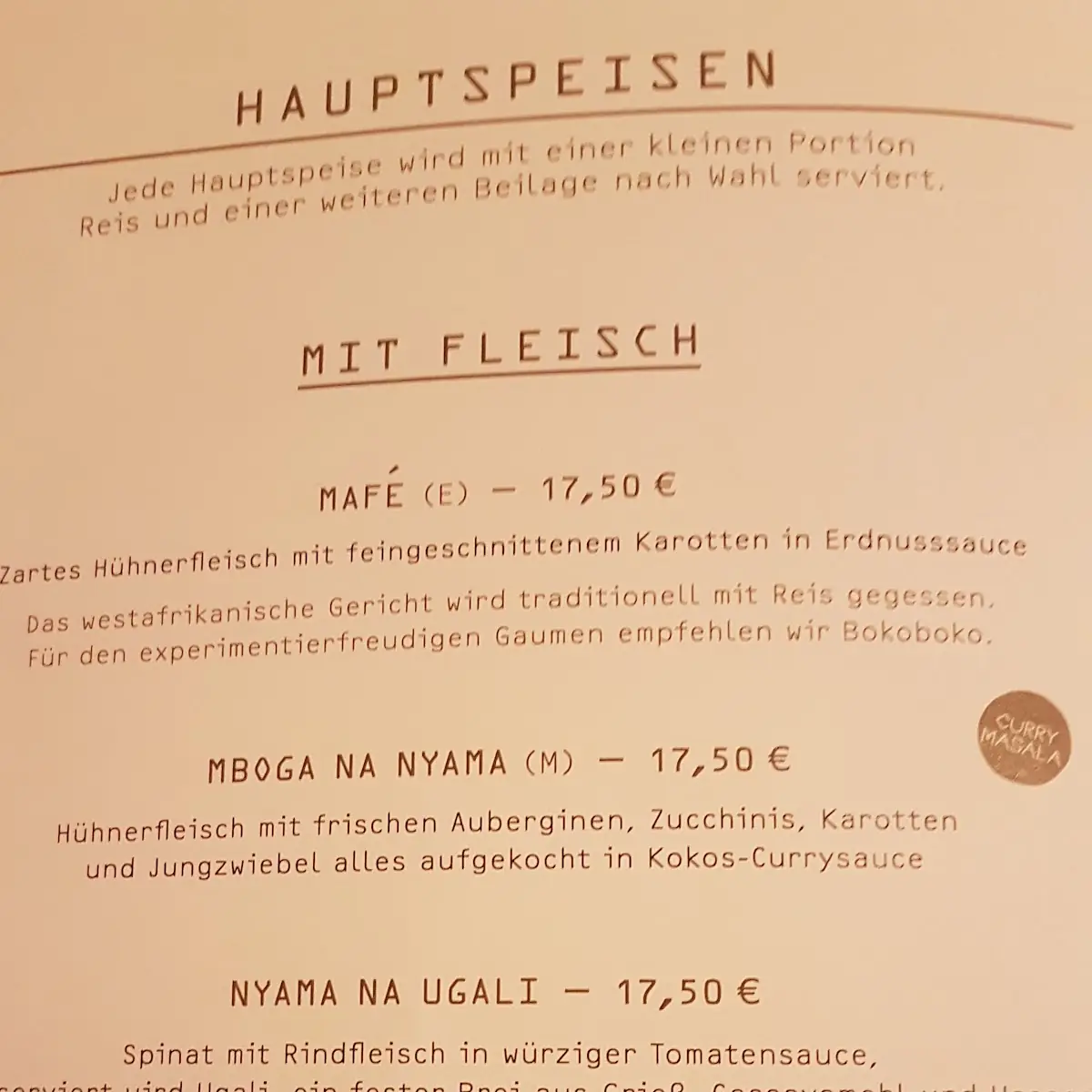 Speisekarte photo 5