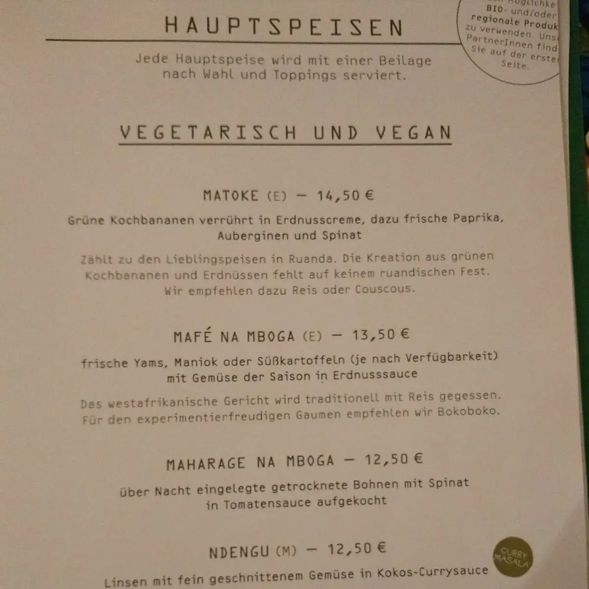 Speisekarte photo 9