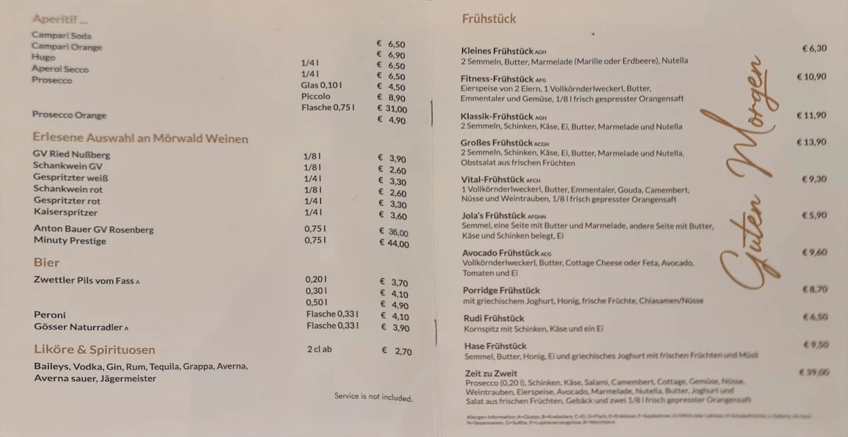 Speisekarte photo 2
