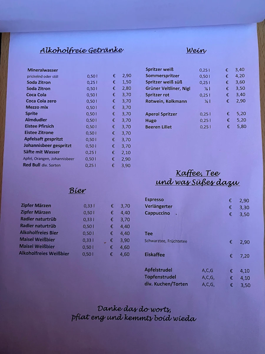 Speisekarte photo 3