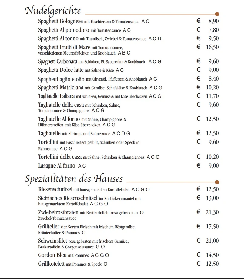 Speisekarte photo 1