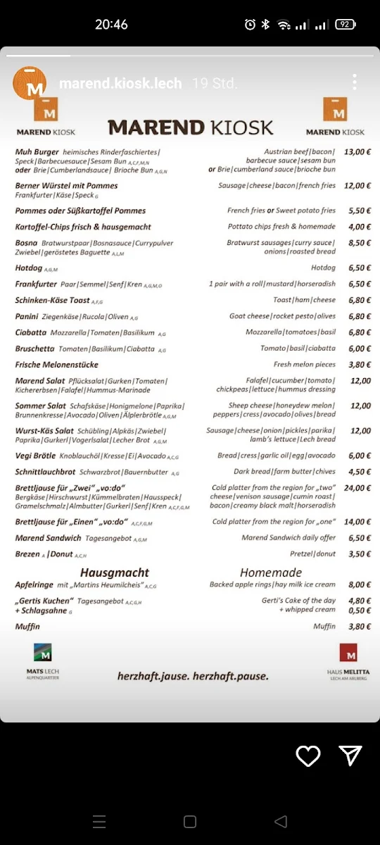 Speisekarte photo 3