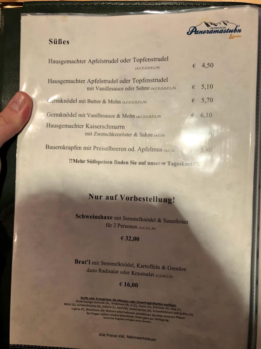 Speisekarte photo 4