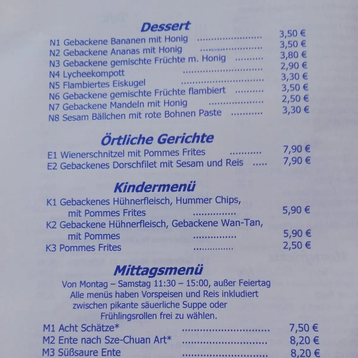 Speisekarte photo 5