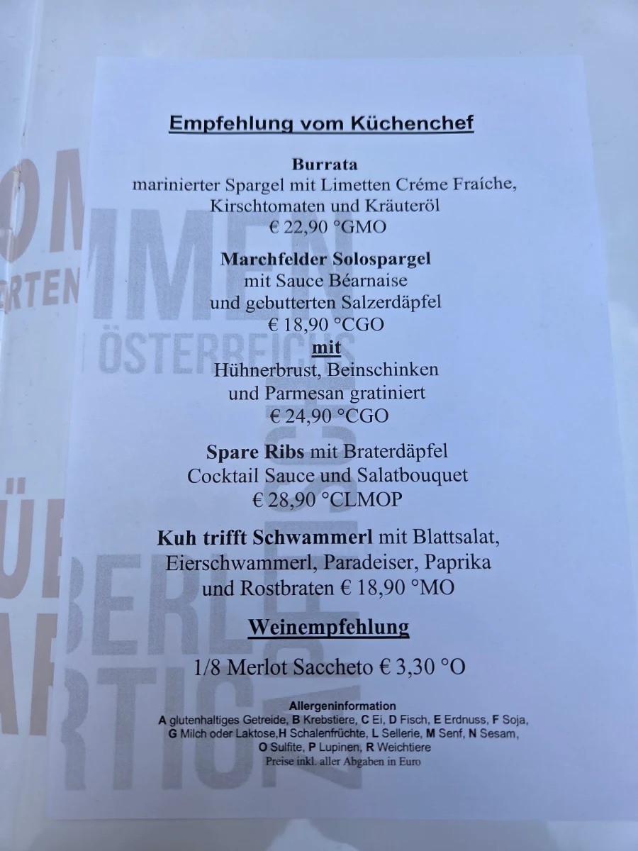 Speisekarte photo 1