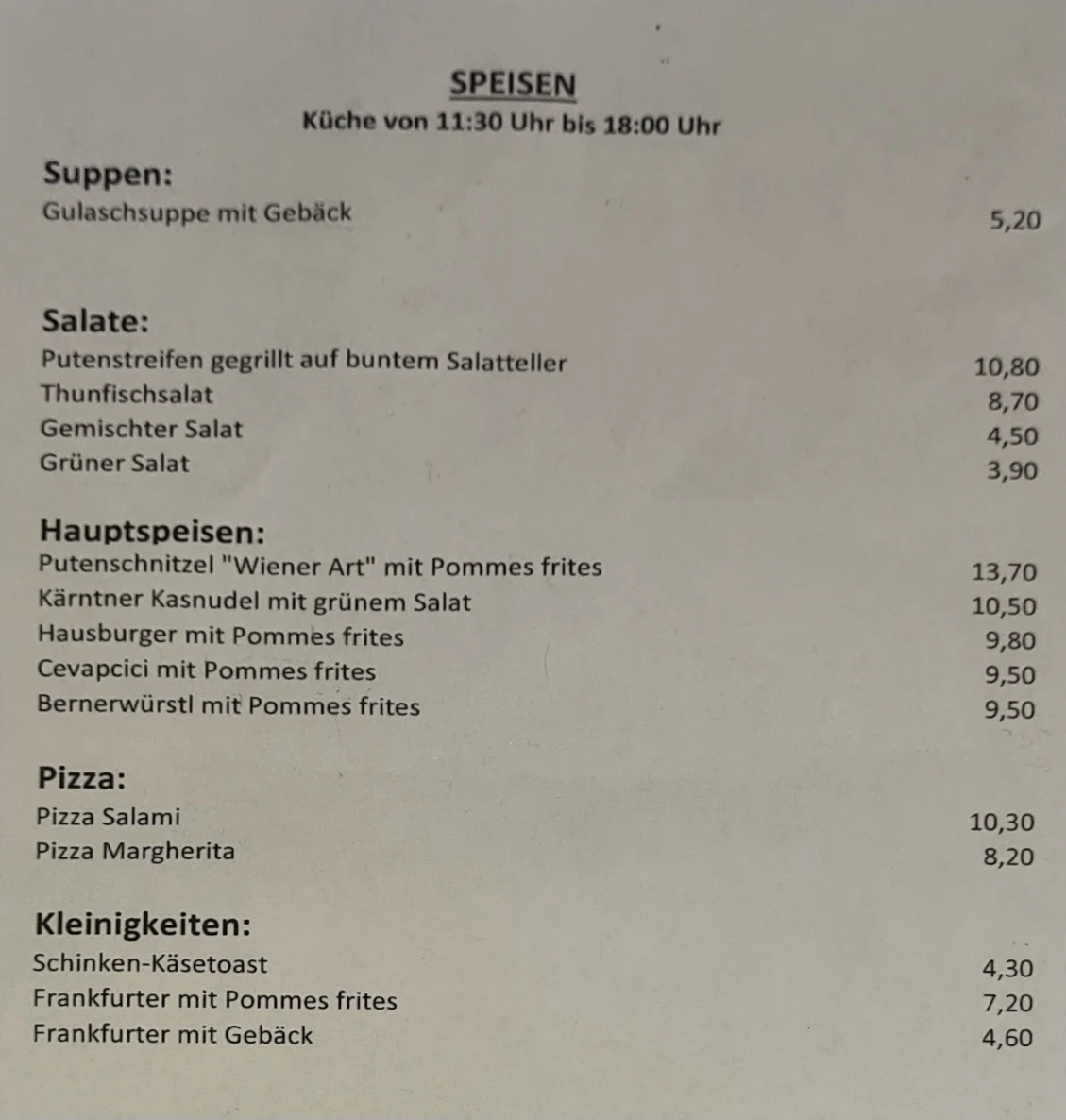 Speisekarte photo 4