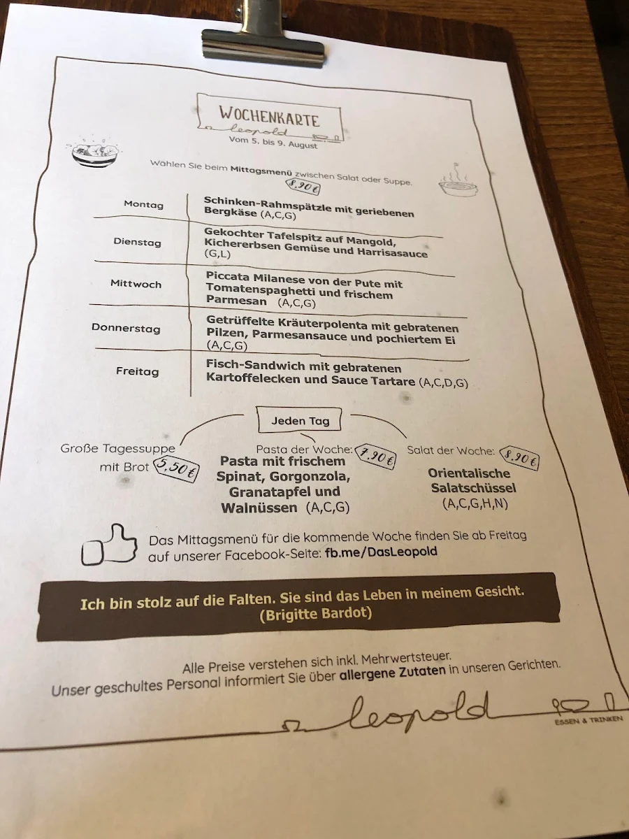 Speisekarte photo 2