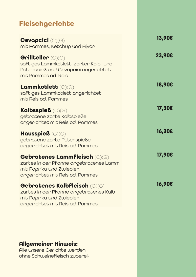 Speisekarte photo 3
