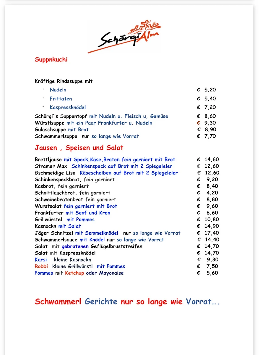 Speisekarte photo 2