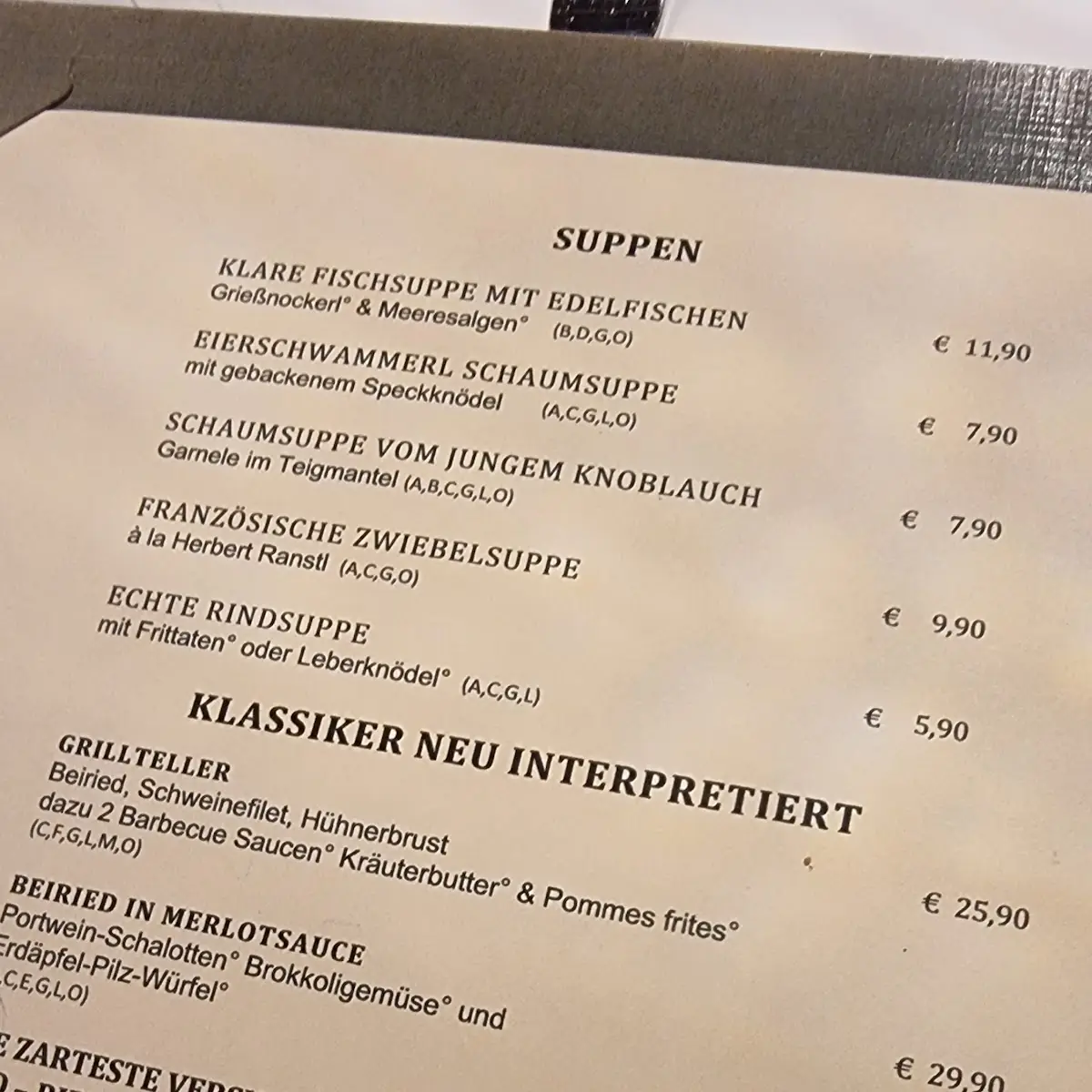 Speisekarte photo 1