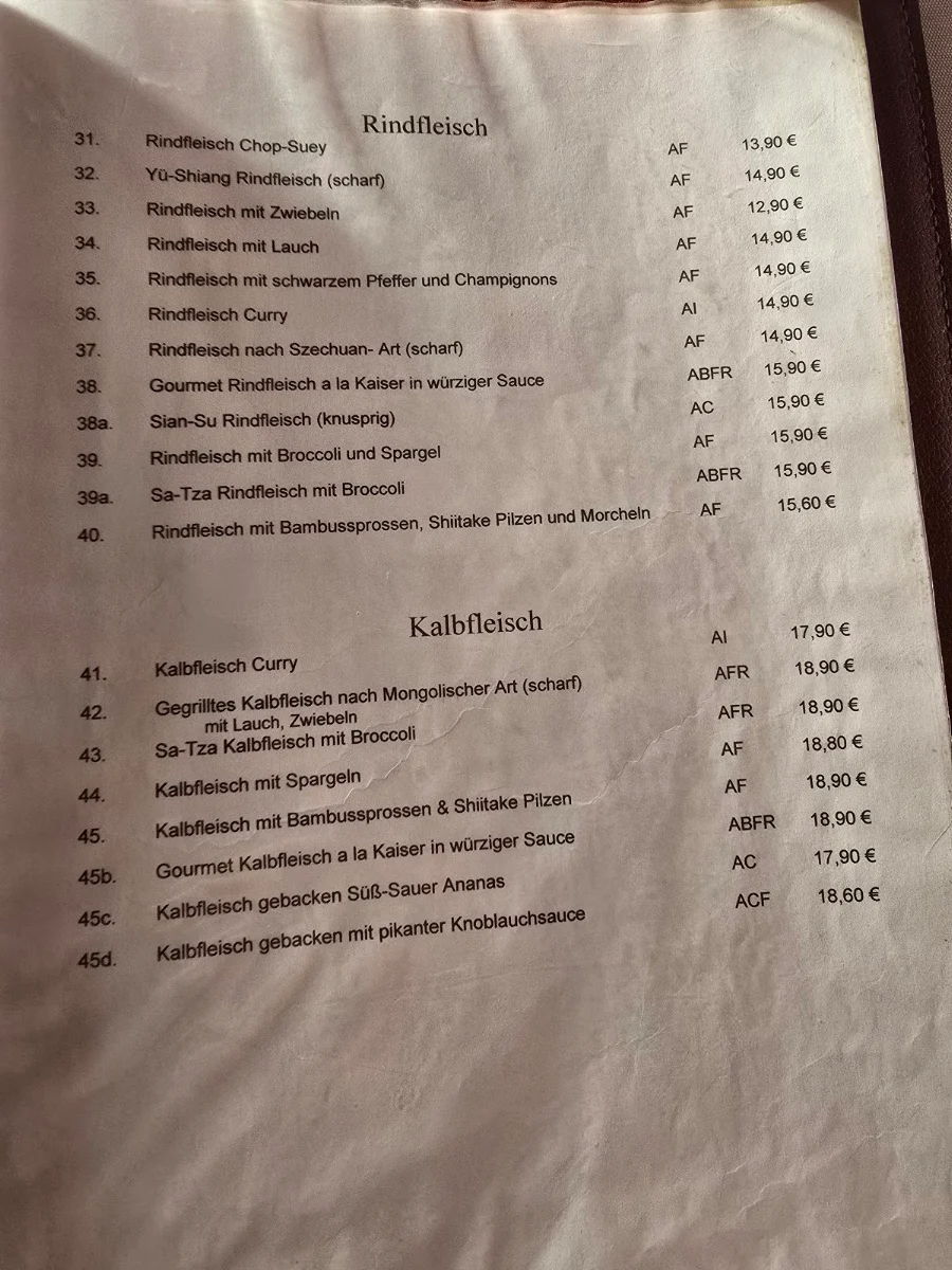 Speisekarte photo 2