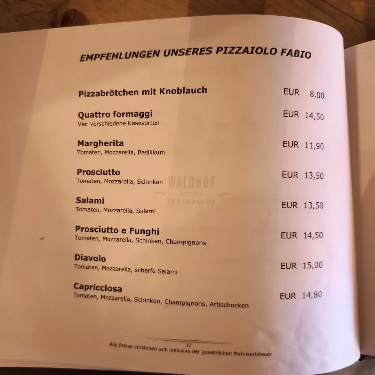 Speisekarte photo 2