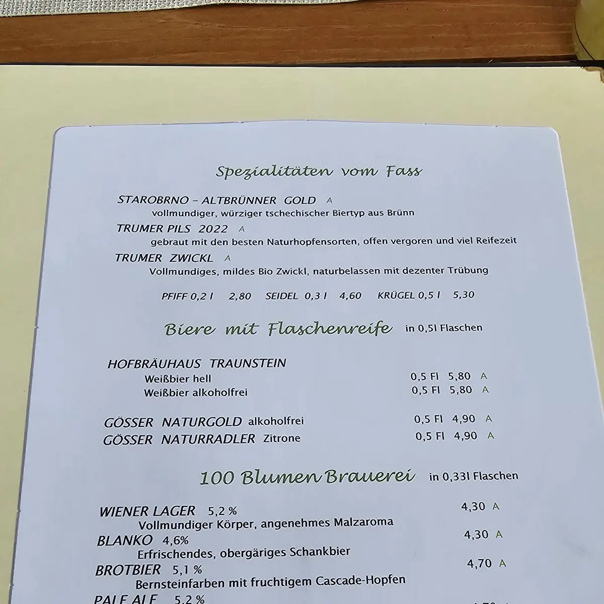 Speisekarte photo 3