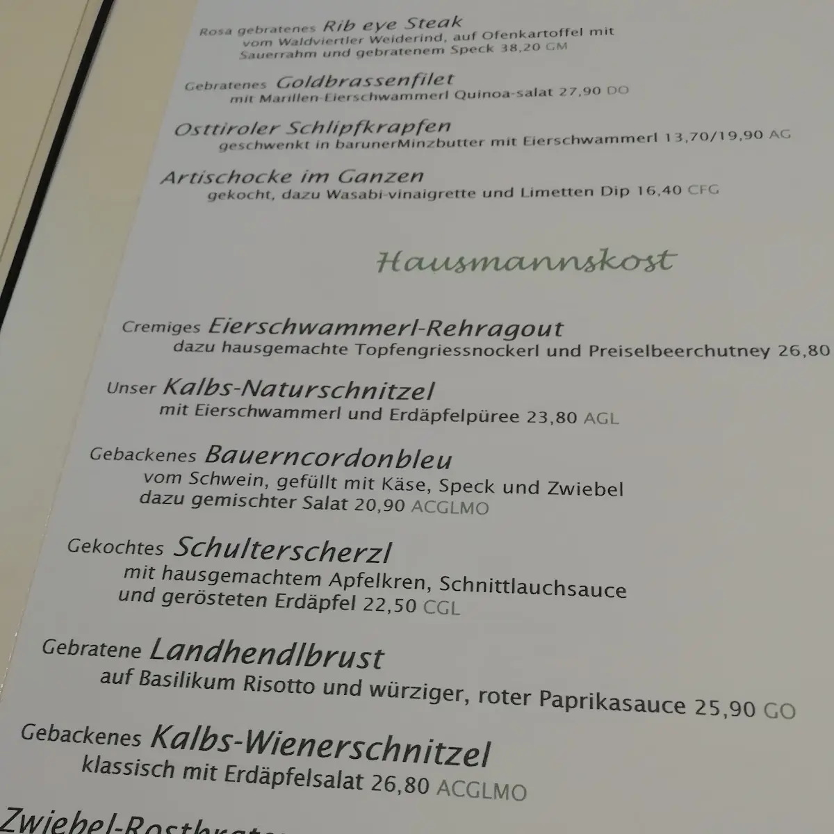 Speisekarte photo 9