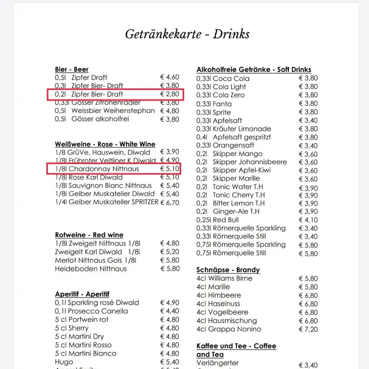 Speisekarte photo 8