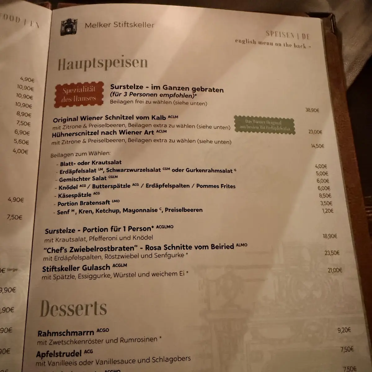 Speisekarte photo 4