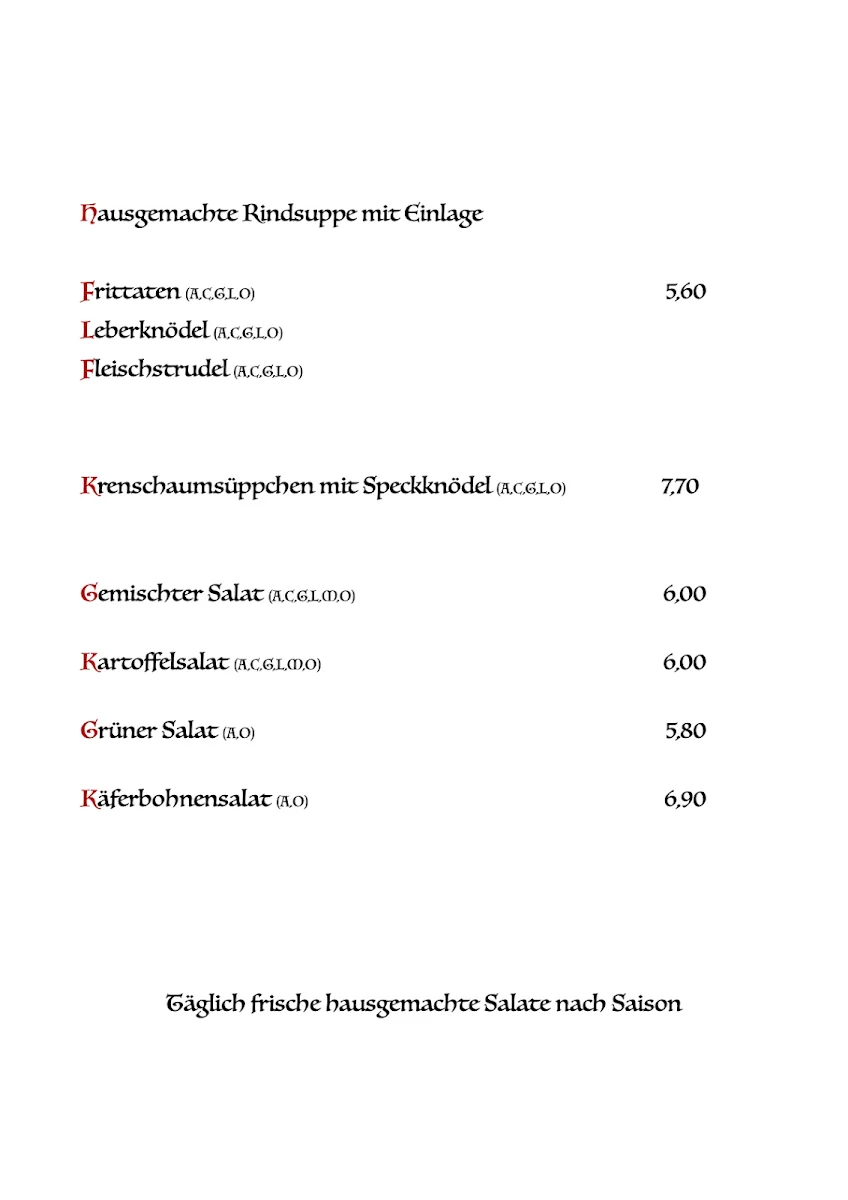 Speisekarte photo 4