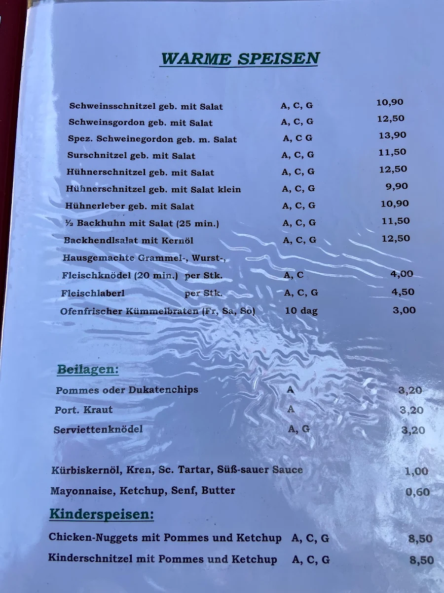 Speisekarte photo 1