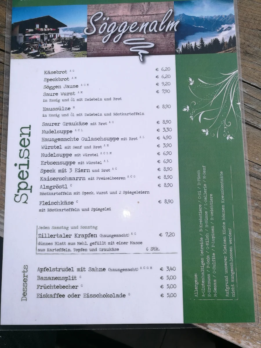 Speisekarte photo 1