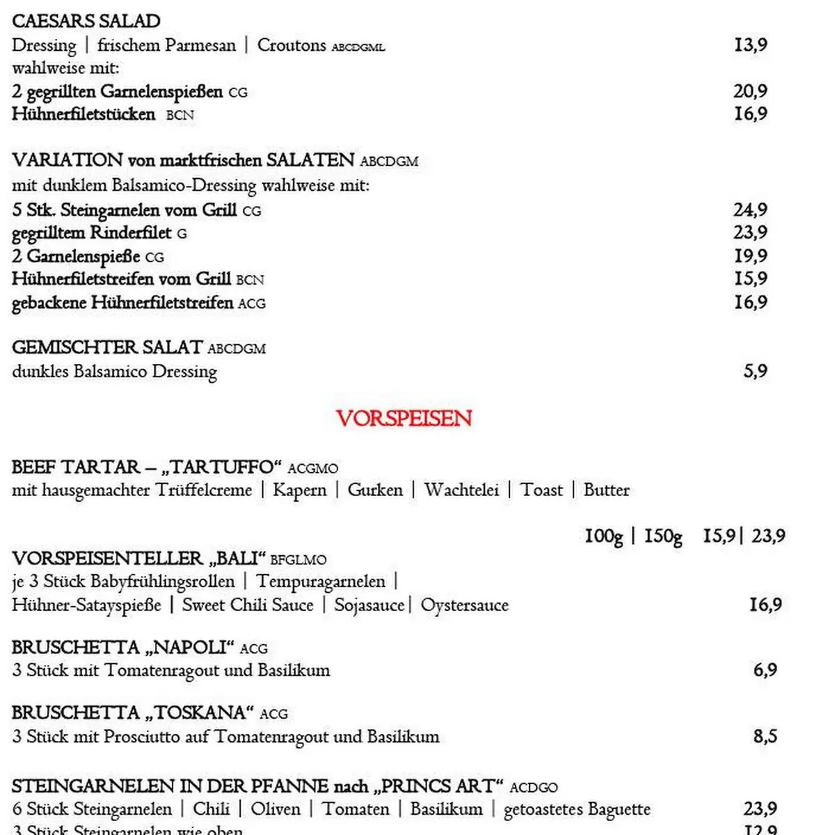 Speisekarte photo 3