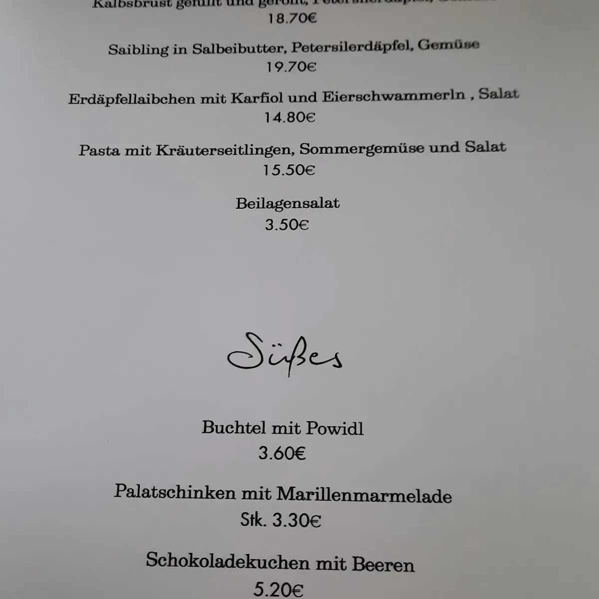 Speisekarte photo 3