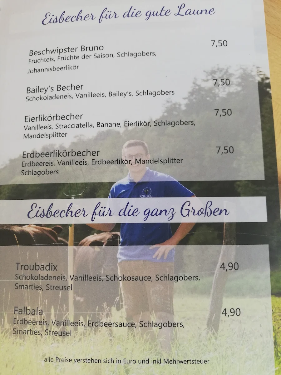 Speisekarte, Gallien - Gallien Bräu