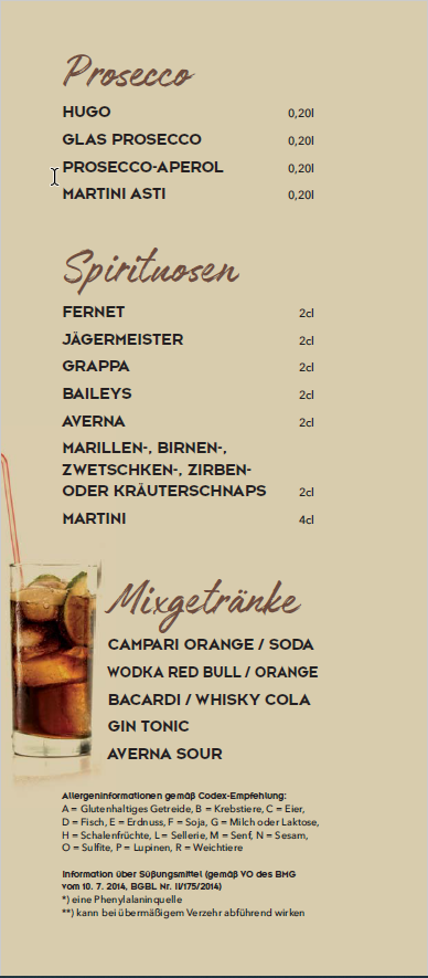 Speisekarte photo 1