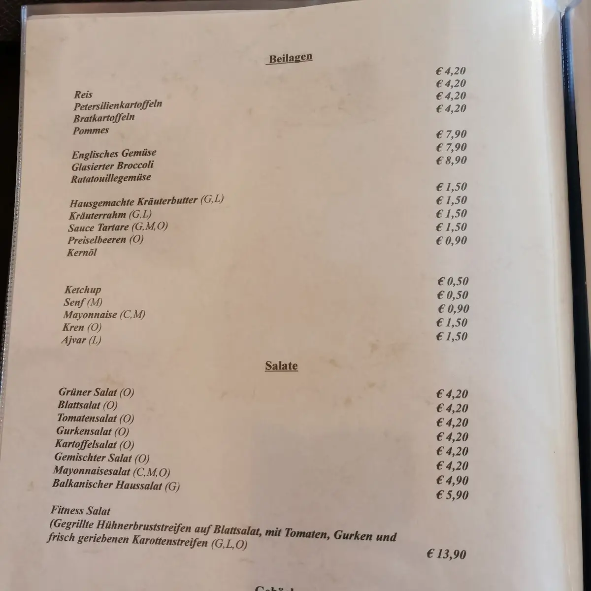 Speisekarte photo 2