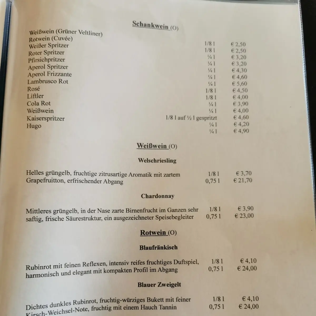 Speisekarte photo 3