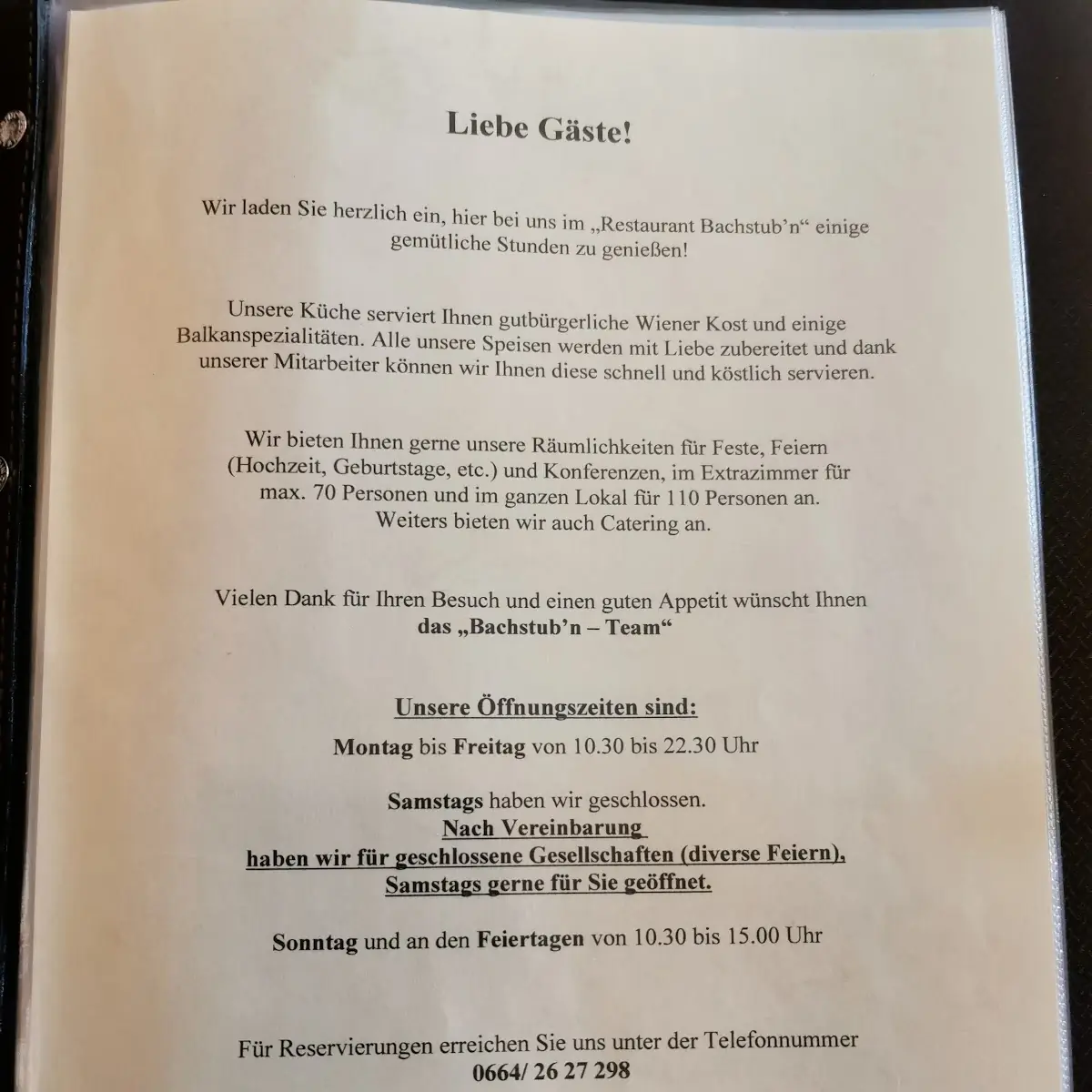 Speisekarte photo 5
