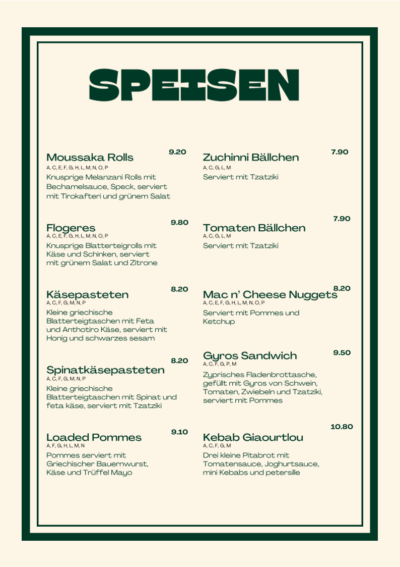 Speisekarte photo 2