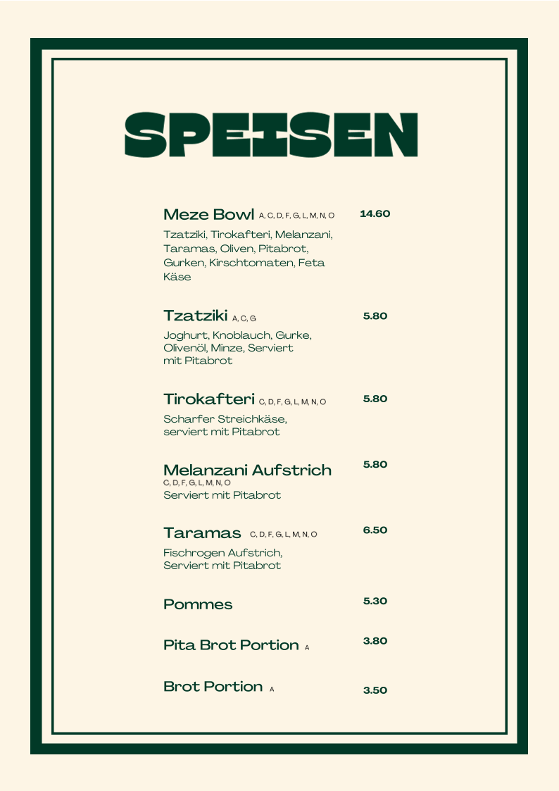 Speisekarte photo 3