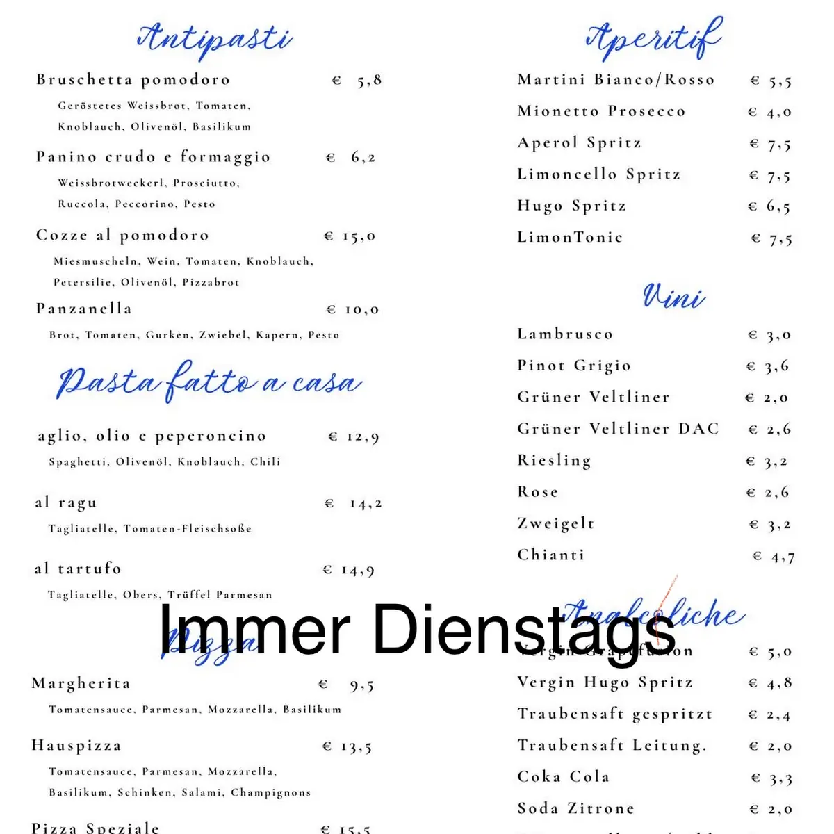 Speisekarte photo 1