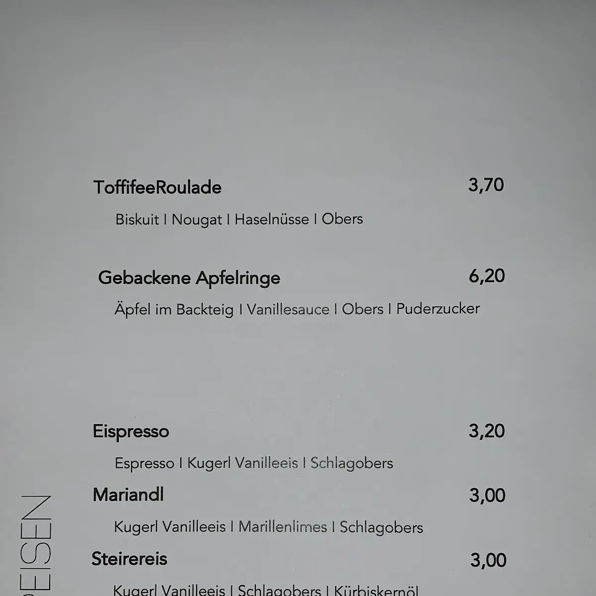 Speisekarte photo 2