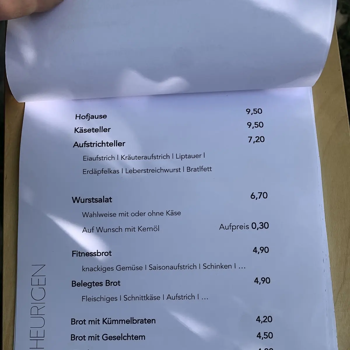 Speisekarte photo 4