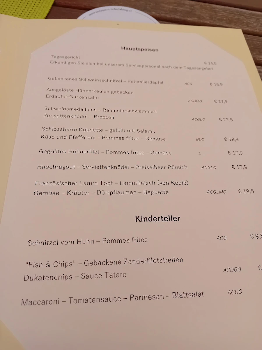Speisekarte photo 1