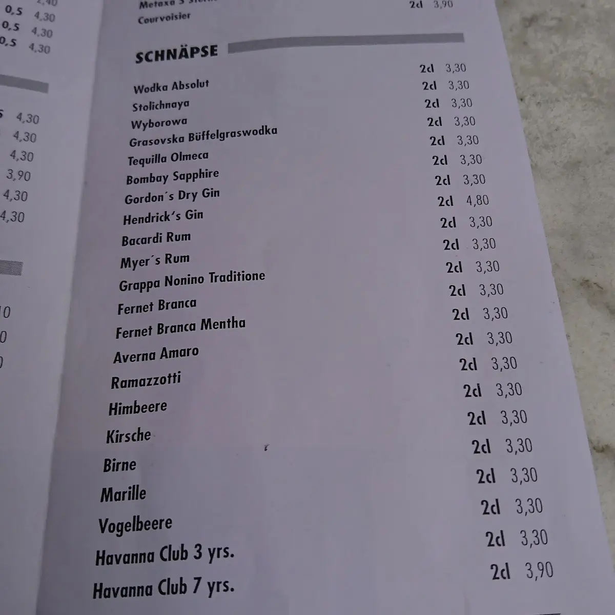 Speisekarte photo 6