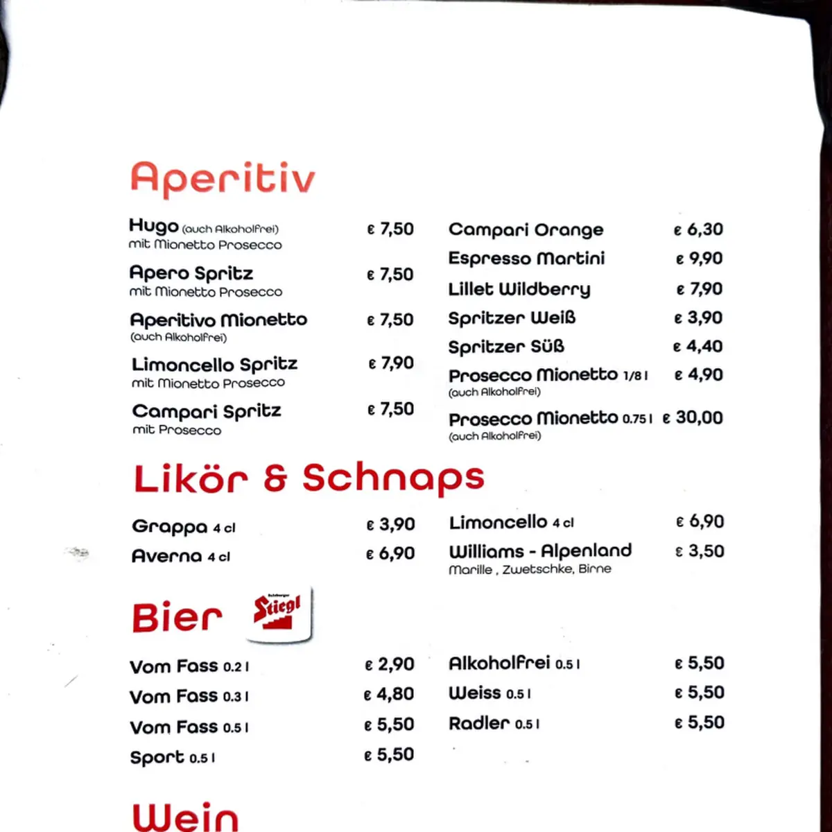 Speisekarte photo 2