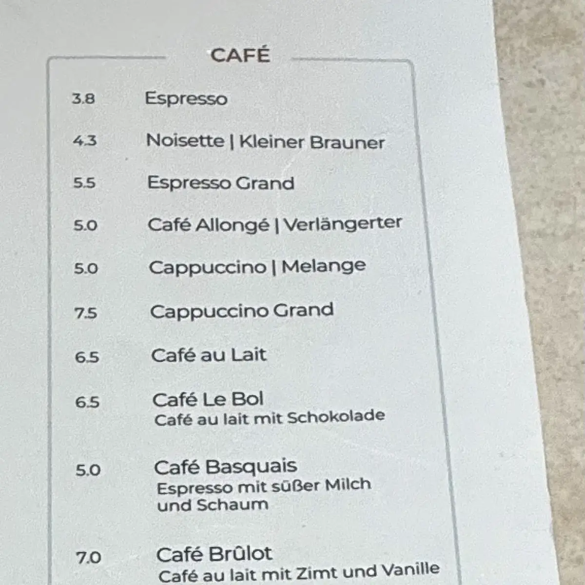 Speisekarte photo 6
